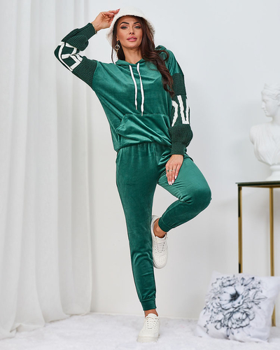 Жіночий спортивний костюм Royalfashion Чорний велюр