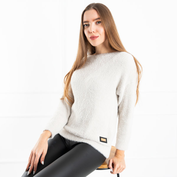 Klassischer Oversize-Pullover beige - Kleidung