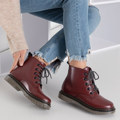 Sereia burgundy Öko-Leder Damen Arbeitskleidung - Schuhe