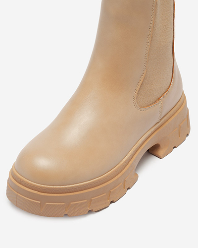 Klassischer isolierter Damenstiefel in der Farbe camel Ernista - Footwear