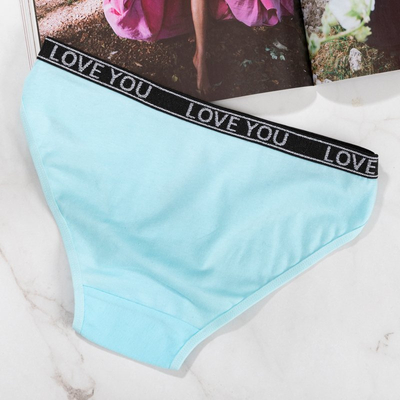 Mint-Baumwollslip für Damen mit Kätzchen - Unterwäsche