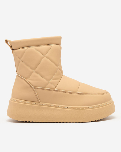 Royalfashion Hellbraune Damenstiefel a'la Schneestiefel Kacecica