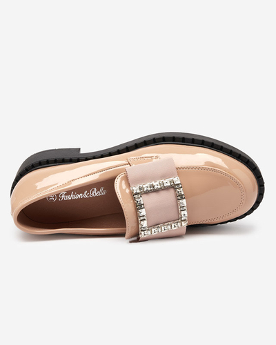 Lackschuhe mit Schnalle in Nude Fogim- Footwear