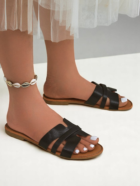 Royalfashion Damen-Pantoletten mit flacher Sohle Livia Soft