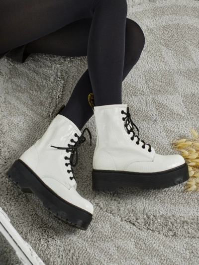 Damen Worker Boots mit Prägung Arvessa