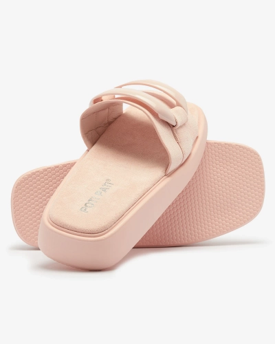 Rosa Damen-Flip-Flops aus Öko-Wildleder Omve - Footwear