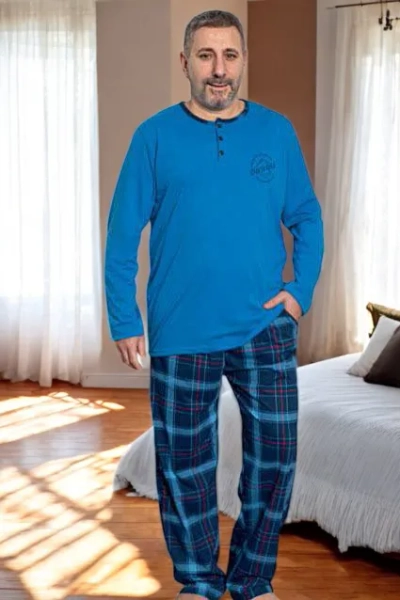 Royalfashion Herren Baumwollkariert Schlafanzug IN BIG SIZE