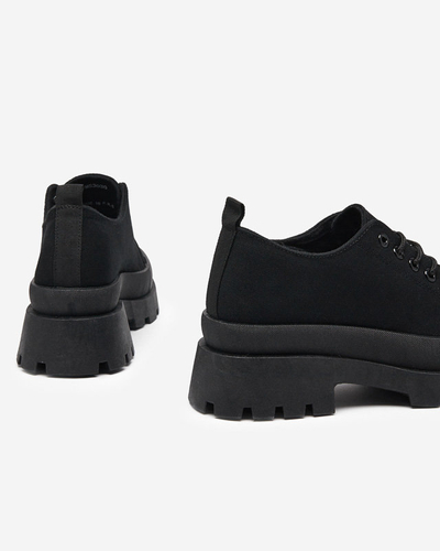 OUTLET Schwarze Schnürschuhe für Damen Rozia - Schuhe