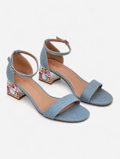 Royalfashion Damensandalen mit dekorativen Absätzen Ballou