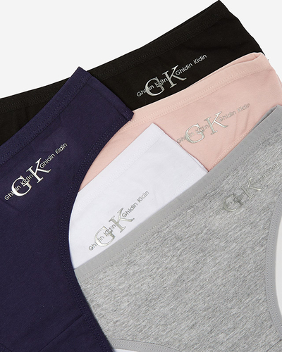 Набір бавовняних жіночих трусиків з написом