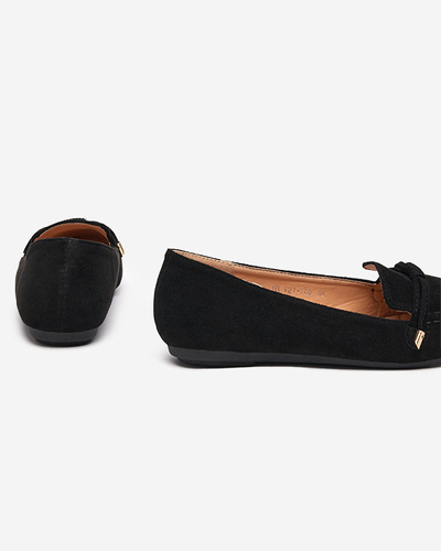 Schwarze Damenmokassins mit Neruki-Schleife - Schuhe