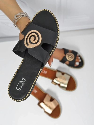 Royalfashion Damen-Pantoletten mit flacher Sohle Glam Bliss