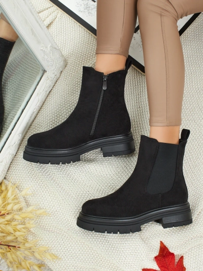 Damen Stiefeletten im Chelsea-Stil aus Öko-Wildleder Lunvor