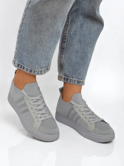 Androsia Graue Sneaker – Stilvolle flache Sportschuhe für Sommer und Frühling