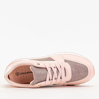 Рожеві жіночі кросівки з блискітками Berilan