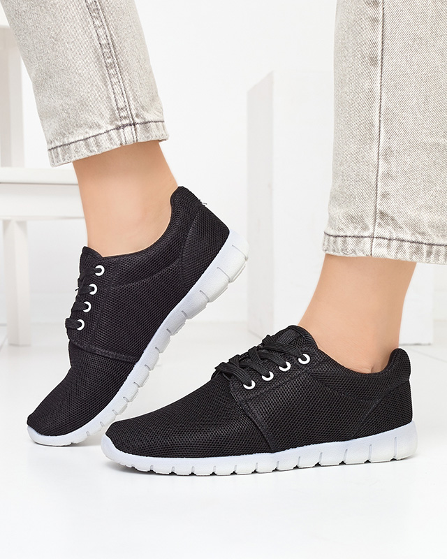 Schwarze Sportschuhe für Damen aus Stoff Cetika - Schuhe