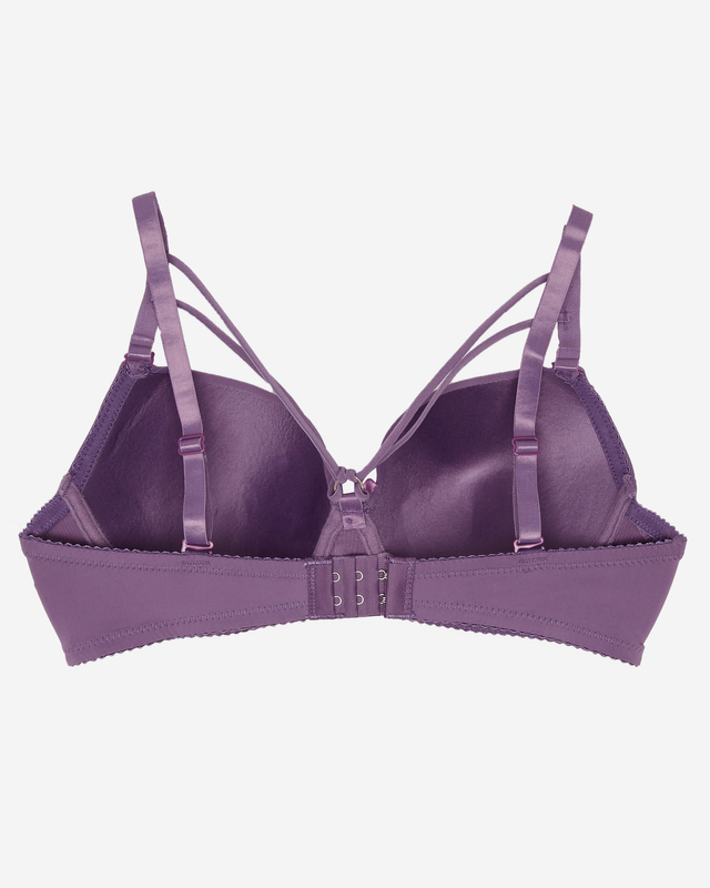 Violetter, gepolsterter Damen-BH mit Trägern - Underwear
