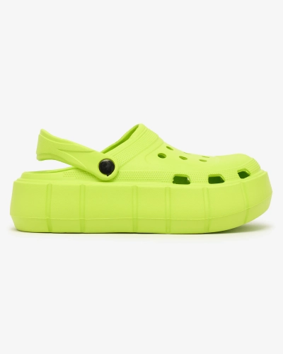 Royalfashion Neongrüne Damen-Flip-Flops mit durchbrochener Verzierung Mightty