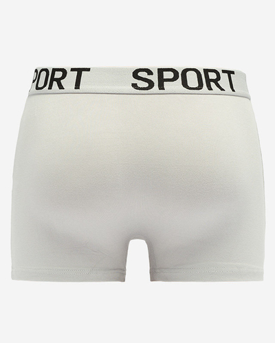 Hellgraue Herren-Boxershorts mit Aufschrift - Underwear