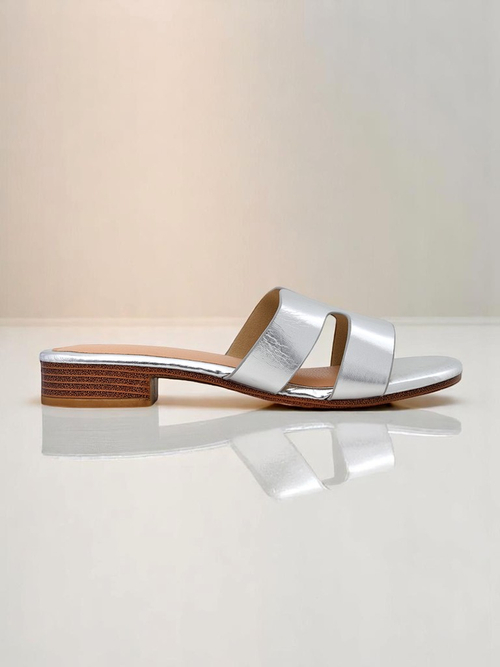 Royalfashion Жіночі шльопанці на плоскій підошві SilverEase