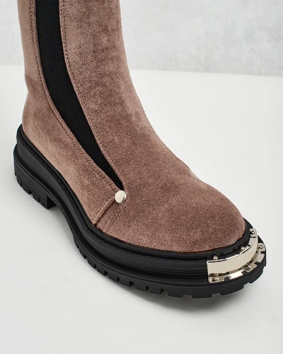 Royalfashion Damenstiefel aus Öko-Wildleder Homni