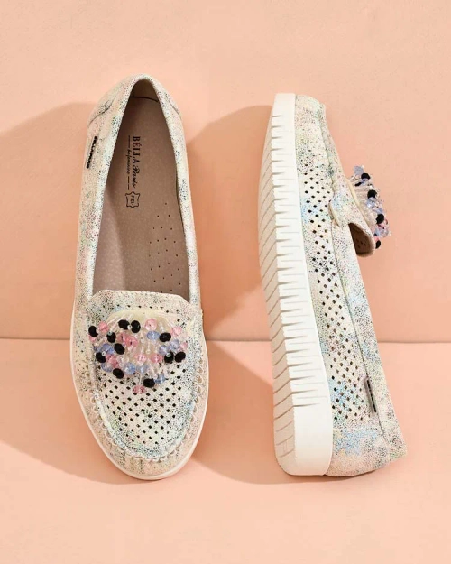 Royalfashion Жіночі ажурні мокасини з бісеру Namis