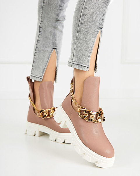 Rosa Damenstiefel mit Kette Tenkay - Footwear