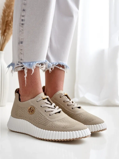 Royalfashion Damen sportliche perforierte Sneakers Tobin