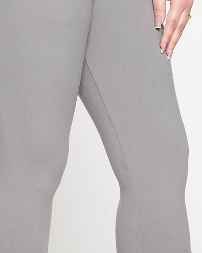 Graue Leggings in 3/4-Größe in Übergröße für Damen - Kleidung