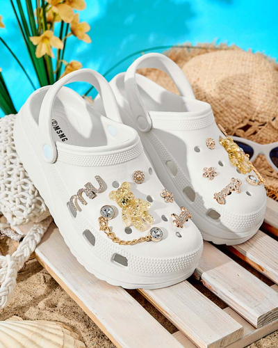 Royalfashion Damen-Gummi-Flip-Flops mit Fescas-Verzierungen
