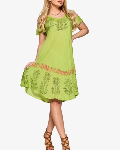 Grünes Damen-Strandkleid Tagesdecke - Kleidung