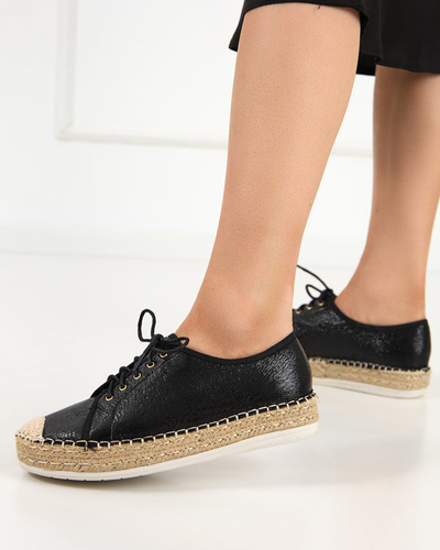 OUTLET Schwarze Damen-Schnürsneaker Furmoni - Schuhe