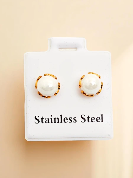 Royalfashion Damen-Creolen mit Perlen