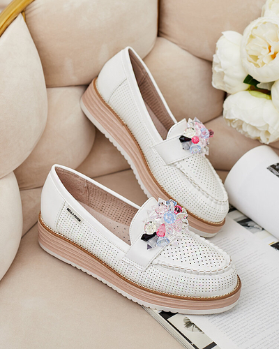 Royalfashion Mokassins mit bunten Steinen Restea