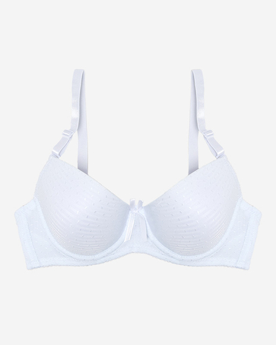 Weiß gemusterter Push-up-BH für Damen - Unterwäsche