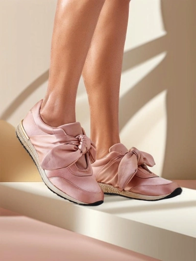 Royalfashion Damen Sneaker mit Schleife Socca