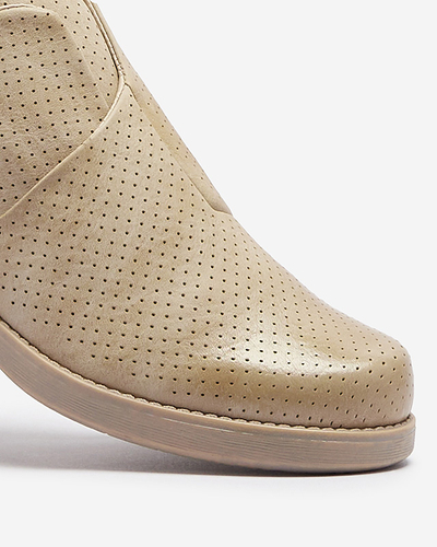 Beige Halbschuhe aus Öko-Leder Ilioppa- Footwear