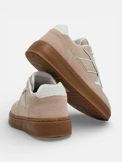 Sneakers Damen Luna Beige Ökologisch Lässig für den Frühling