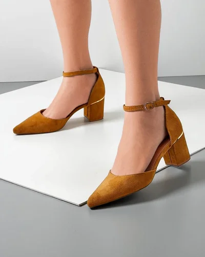 Royalfashion Damen Pumps mit niedrigem Absatz Caelda