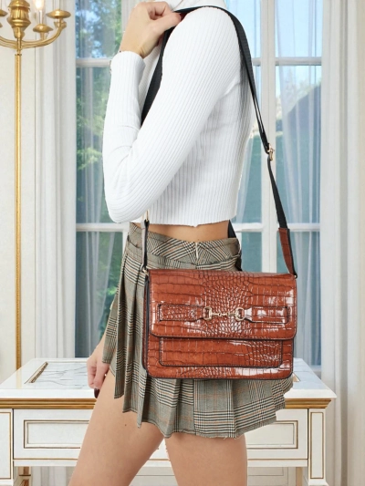 Lackierte kleine Damenhandtasche aus Öko-Leder Lunisse