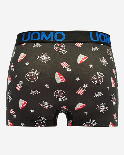 Schwarze Herren-Boxershorts mit modischem Priem - Underwear