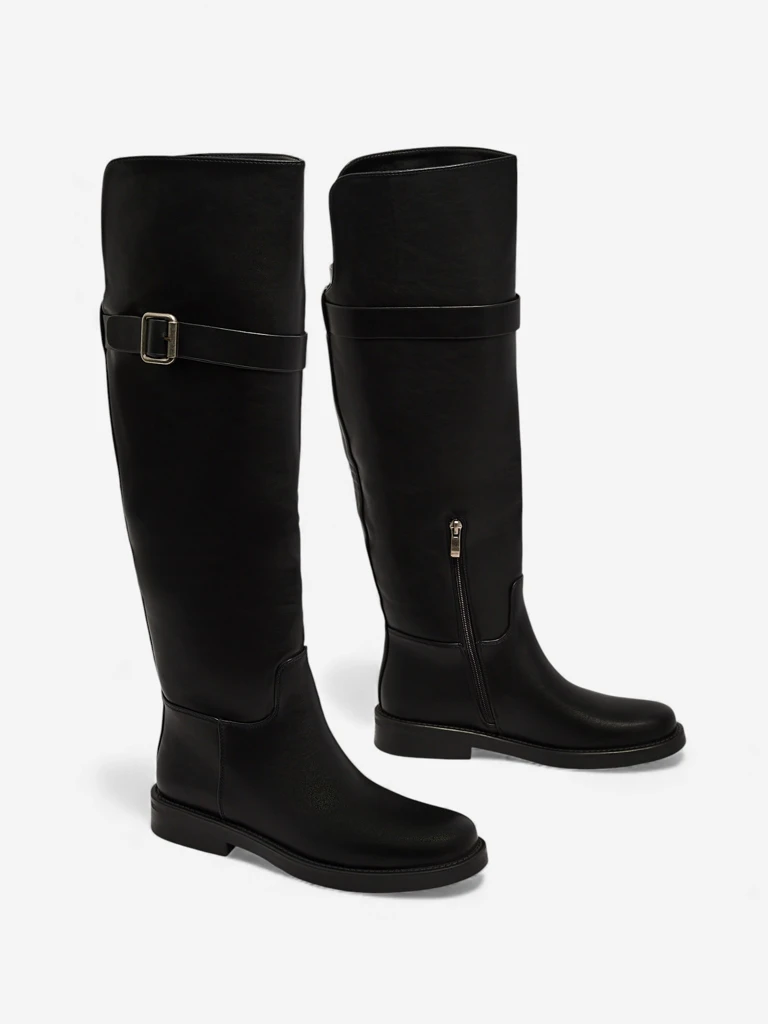 Damen Overknee Stiefel aus Öko-Leder Denivra