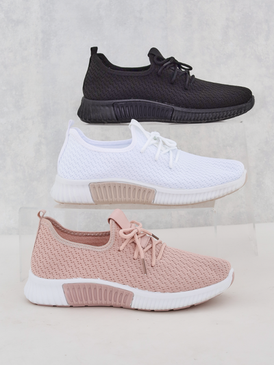 Schwarze Sportschuhe für Damen aus Stoff Vobbu- Footwear