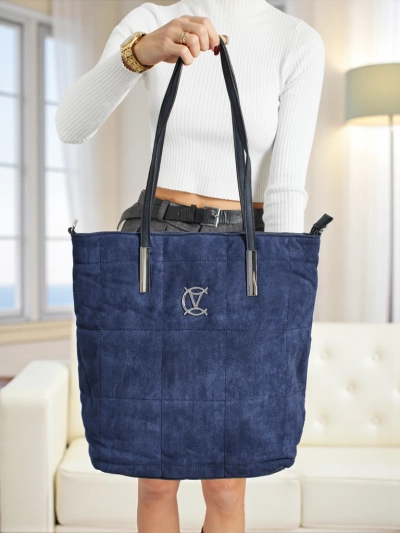 Damen Shopper Handtasche Caryenne aus Öko-Wildleder