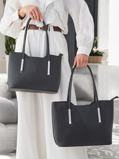 Royalfashion Doppel Frauenhandtasche mit Prägung