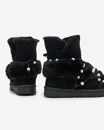 Royalfashion Damen Schneestiefel mit Perlen Cuvilav