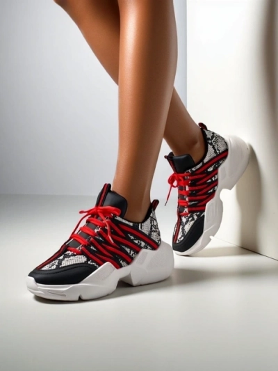 Royalfashion Damen SportSneaker auf einer dickeren Sohle Ivvert