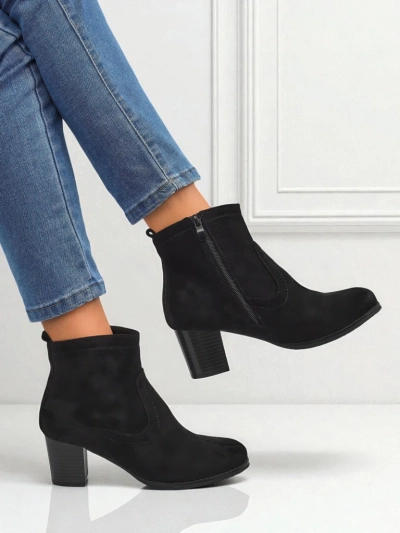 Damen Stiefeletten aus Eco-Wildleder mit Absatz Crimson Echo