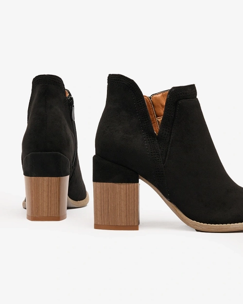 Чоботи Royalfashion Black Lemere на квадратних підборах