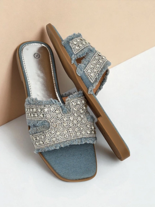 Royalfashion Жіночі капці з блискітками CrystalEase